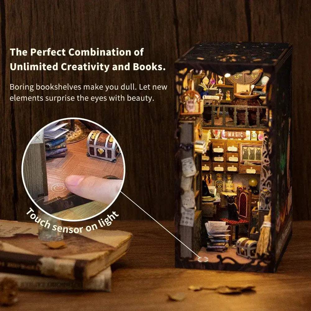 DIY Book Dollhouse Nook Kit With Touch Lights And Furnishings - ToylandEU