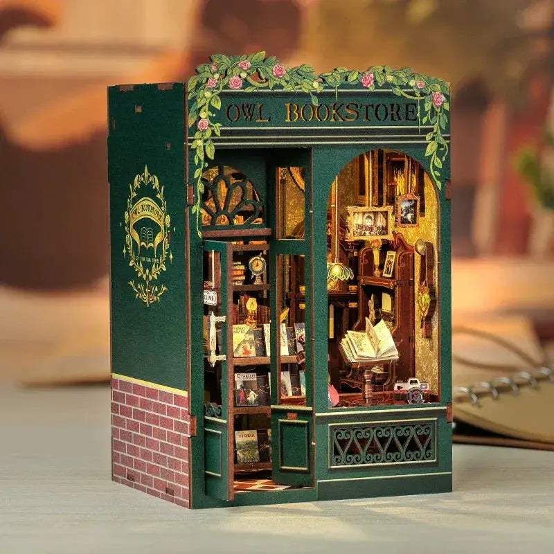 DIY Book Nook Kit Miniature Dollhouse With Wooden Shelf Gift - ToylandEU