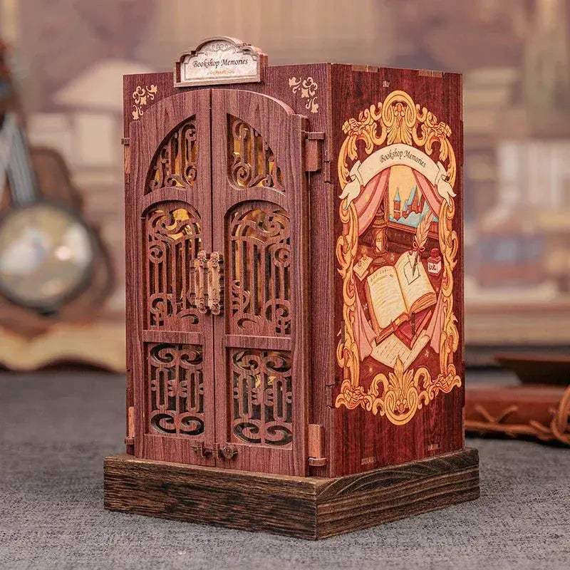 DIY Book Nook Kit Miniature Dollhouse With Wooden Shelf Gift - ToylandEU