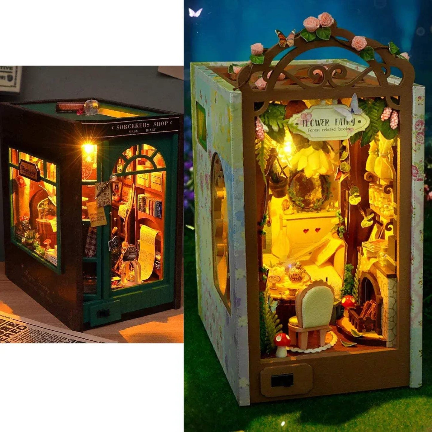 DIY Book Nook Kit Wooden House For Creative Home Decor - ToylandEU