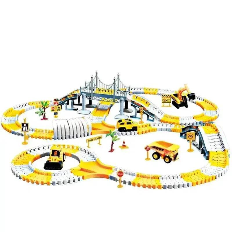DIY Car Race Track Set for Kids with Flexible Rails - ToylandEU