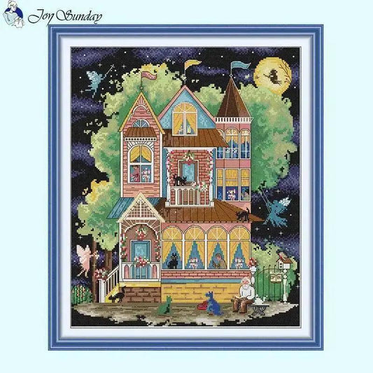  DIY Cartoon Cross Stitch Kit with Fairytale Patterns - Aida Fabric for Home Decor and Embroidery Crafts -  ToylandEU™