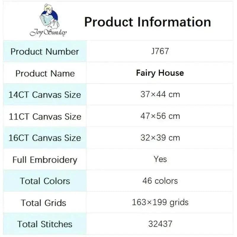  DIY Cartoon Cross Stitch Kit with Fairytale Patterns - Aida Fabric for Home Decor and Embroidery Crafts -  ToylandEU™