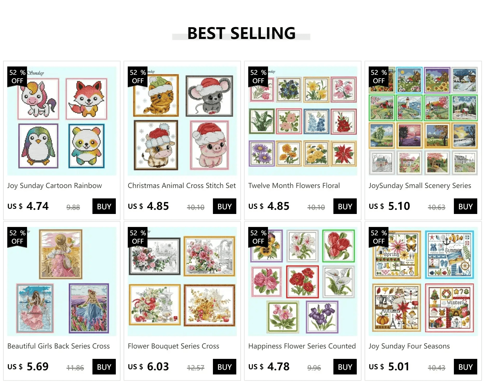  DIY Cartoon Cross Stitch Kit with Fairytale Patterns - Aida Fabric for Home Decor and Embroidery Crafts -  ToylandEU™