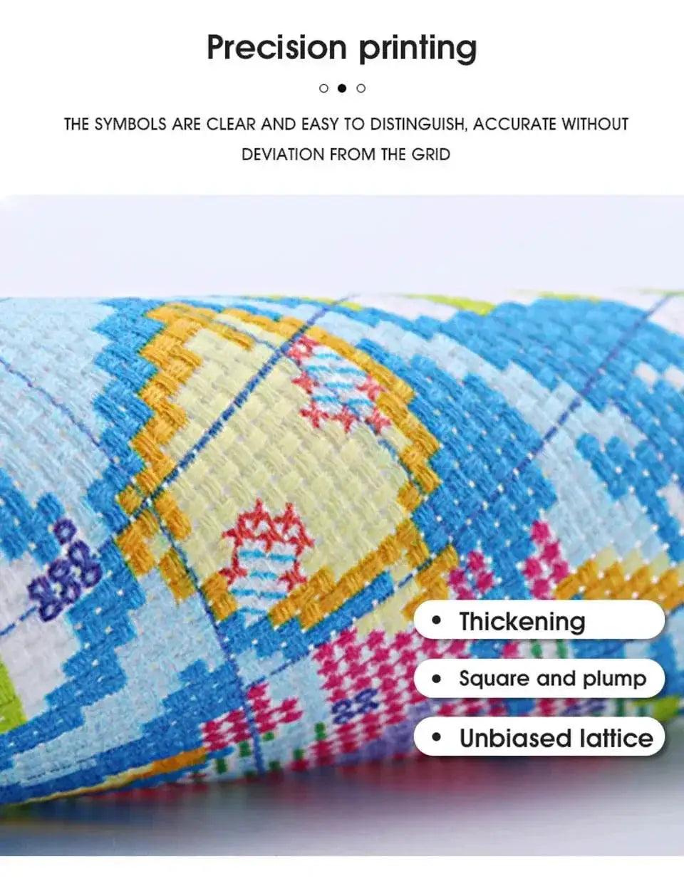  DIY Cartoon Cross Stitch Kit with Fairytale Patterns - Aida Fabric for Home Decor and Embroidery Crafts -  ToylandEU™