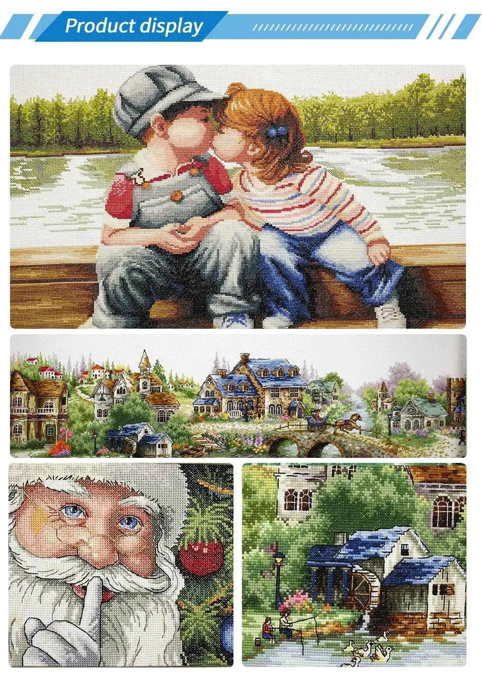  DIY Cartoon Cross Stitch Kit with Fairytale Patterns - Aida Fabric for Home Decor and Embroidery Crafts -  ToylandEU™