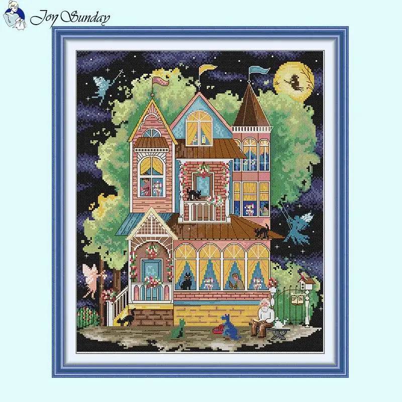 DIY Cartoon Cross Stitch Kit with Fairytale Patterns - Aida Fabric for Home Decor and Embroidery Crafts - ToylandEU
