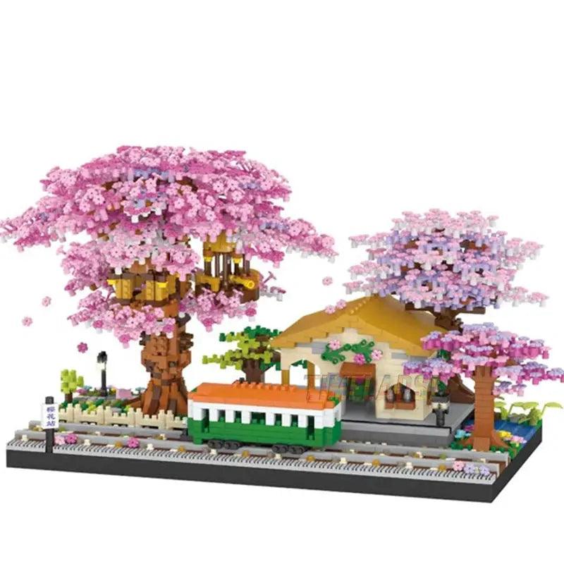  DIY Cherry Blossom Building Blocks Tree House Mini Kit -  ToylandEU™