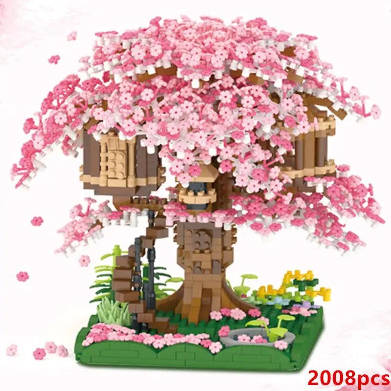  DIY Cherry Blossom Building Blocks Tree House Mini Kit -  ToylandEU™