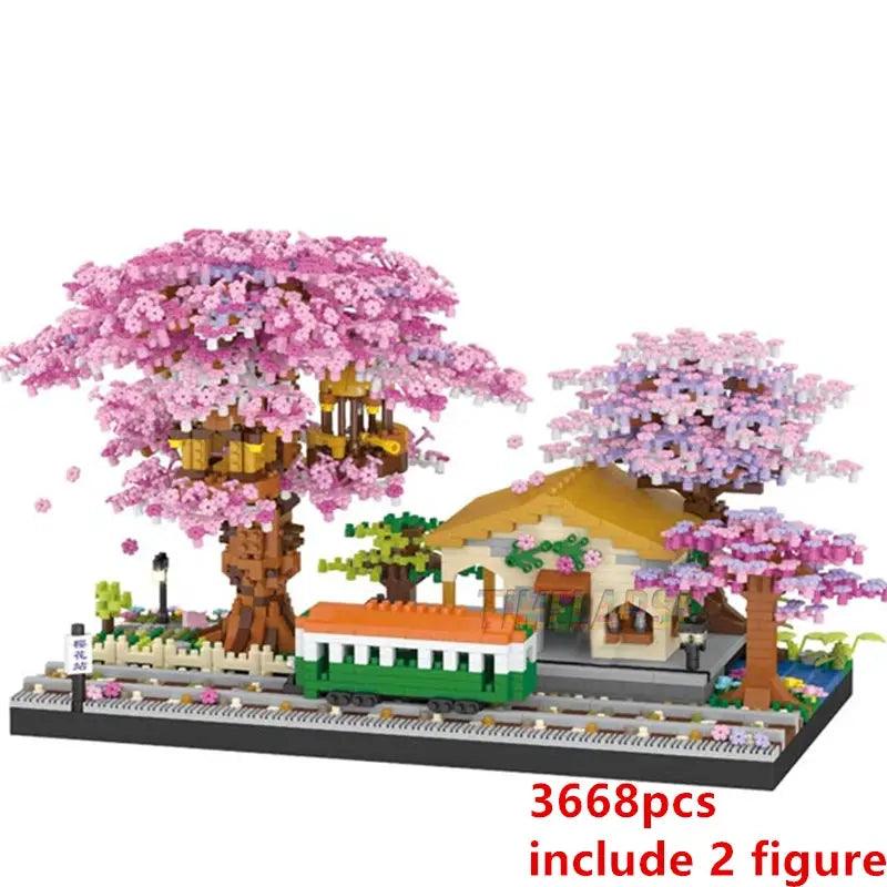  DIY Cherry Blossom Building Blocks Tree House Mini Kit -  ToylandEU™