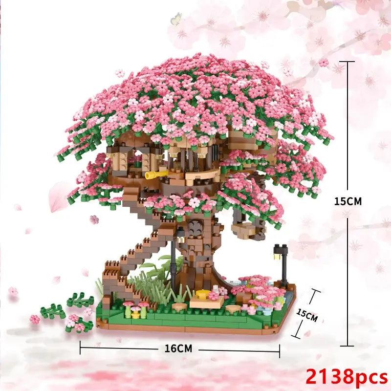  DIY Cherry Blossom Building Blocks Tree House Mini Kit -  ToylandEU™