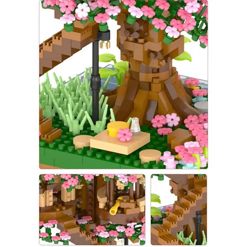  DIY Cherry Blossom Building Blocks Tree House Mini Kit -  ToylandEU™
