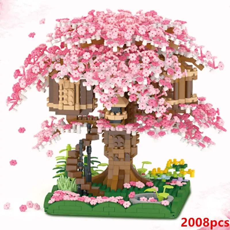  DIY Cherry Blossom Building Blocks Tree House Mini Kit -  ToylandEU™