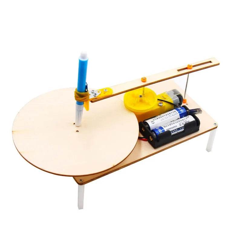 DIY Creative Wooden Electric Plotter Drawing Robot STEM Kids Model Automatic Painting Science Electronics Kits - ToylandEU