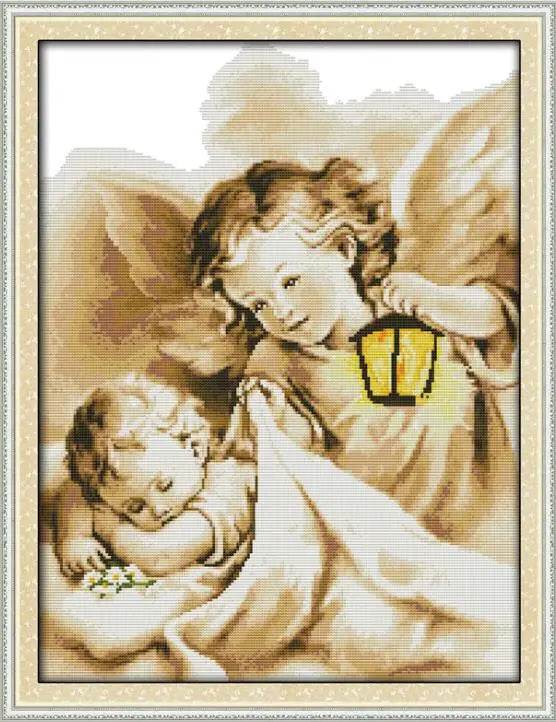 DIY Cross Stitch Embroidery Kits - 14CT & 11CT DMC Portrait Patterns for Home Decor - ToylandEU