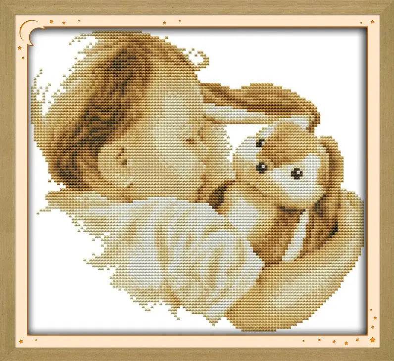 DIY Cross Stitch Embroidery Kits - 14CT & 11CT DMC Portrait Patterns for Home Decor - ToylandEU