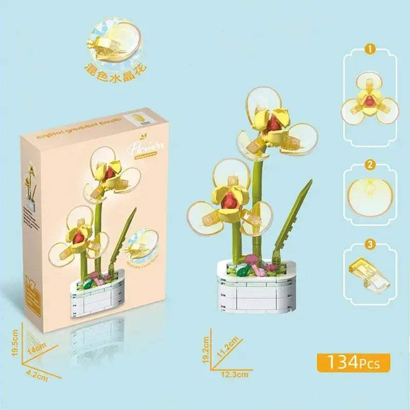 DIY Crystal Building Blocks Bouquet for Modern Home Decor - ToylandEU