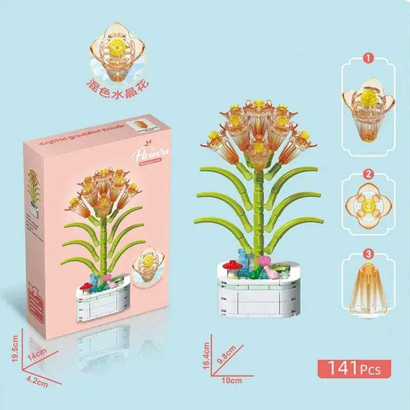 DIY Crystal Building Blocks Bouquet for Modern Home Decor - ToylandEU