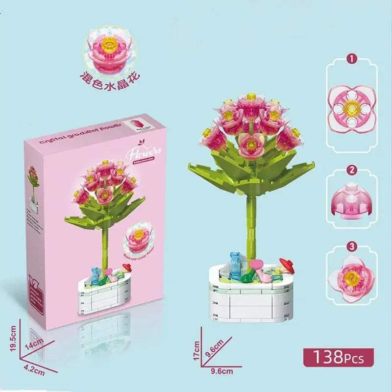 DIY Crystal Building Blocks Bouquet for Modern Home Decor - ToylandEU