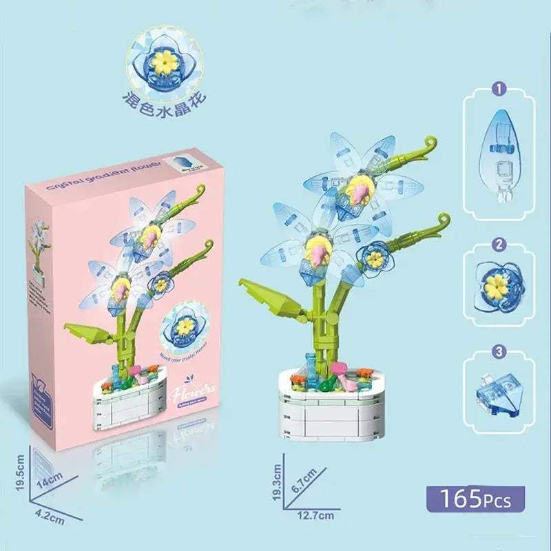DIY Crystal Building Blocks Bouquet for Modern Home Decor - ToylandEU