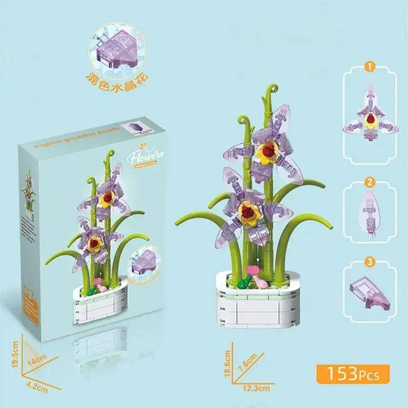 DIY Crystal Building Blocks Bouquet for Modern Home Decor - ToylandEU