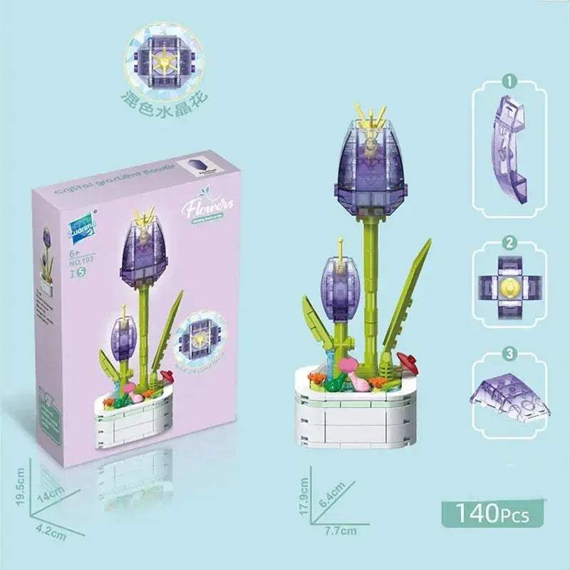 DIY Crystal Building Blocks Bouquet for Modern Home Decor - ToylandEU