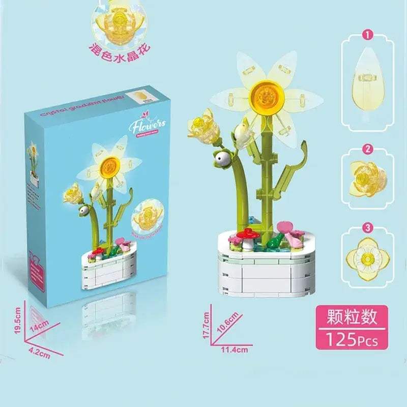 DIY Crystal Building Blocks Bouquet for Modern Home Decor - ToylandEU