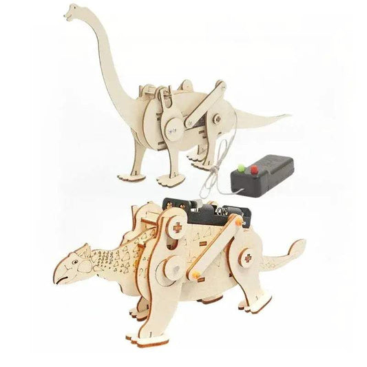 DIY Dinosaur Models Kit Two Types Wooden Puzzles -  ToylandEU™