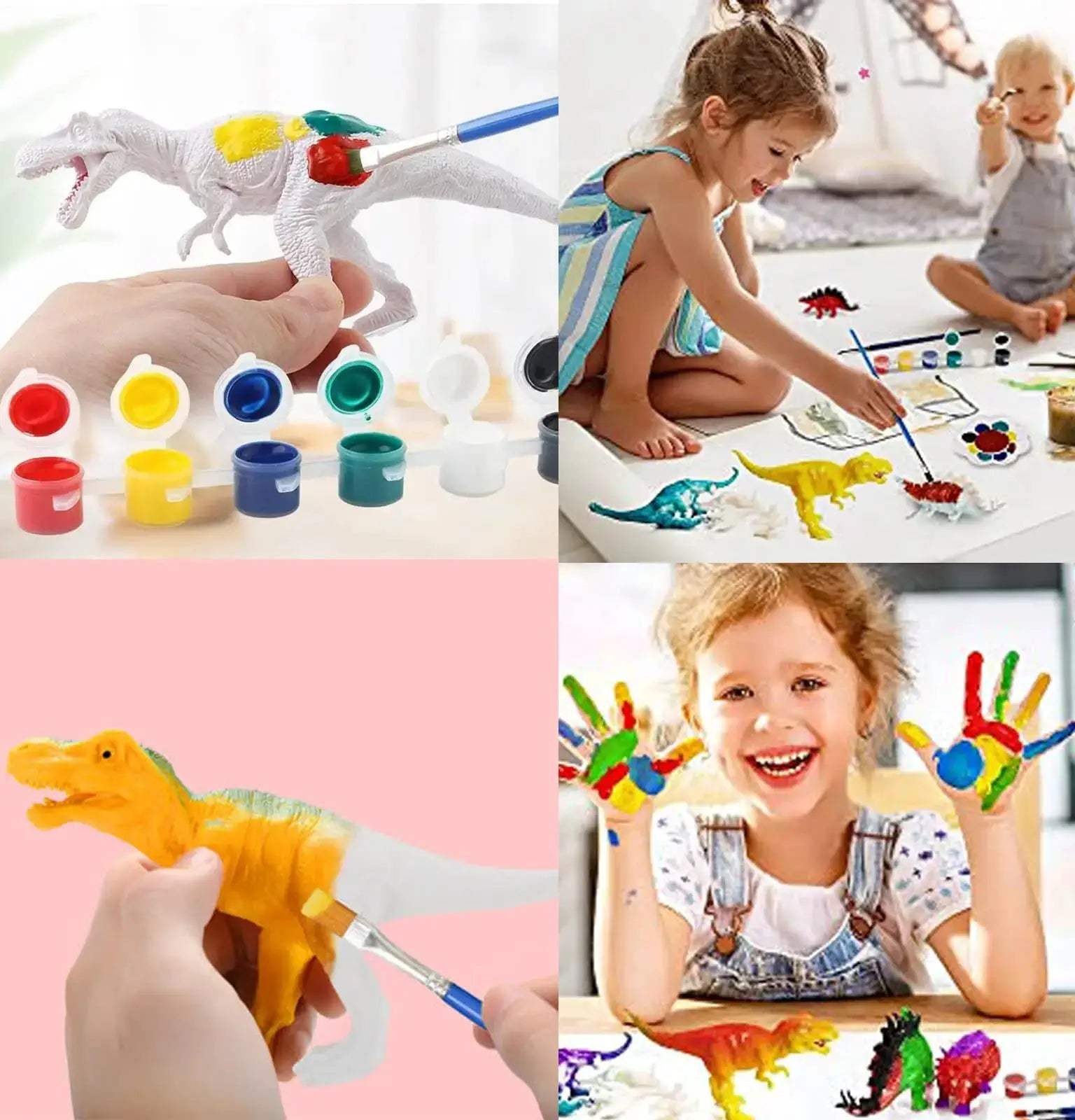 DIY Dinosaur Paint Kit 3D Figures Craft Set for Kids - ToylandEU