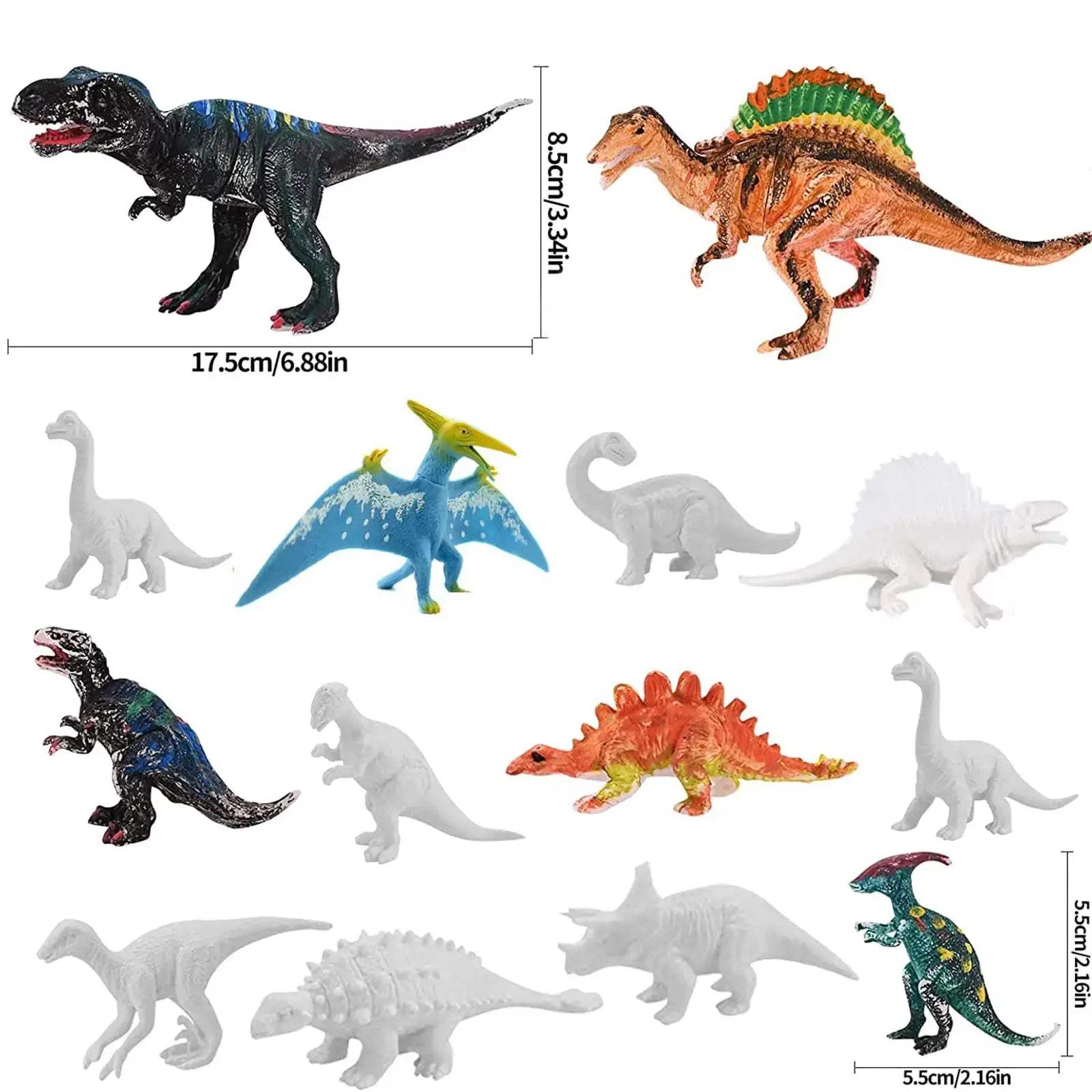 DIY Dinosaur Paint Kit 3D Figures Craft Set for Kids - ToylandEU