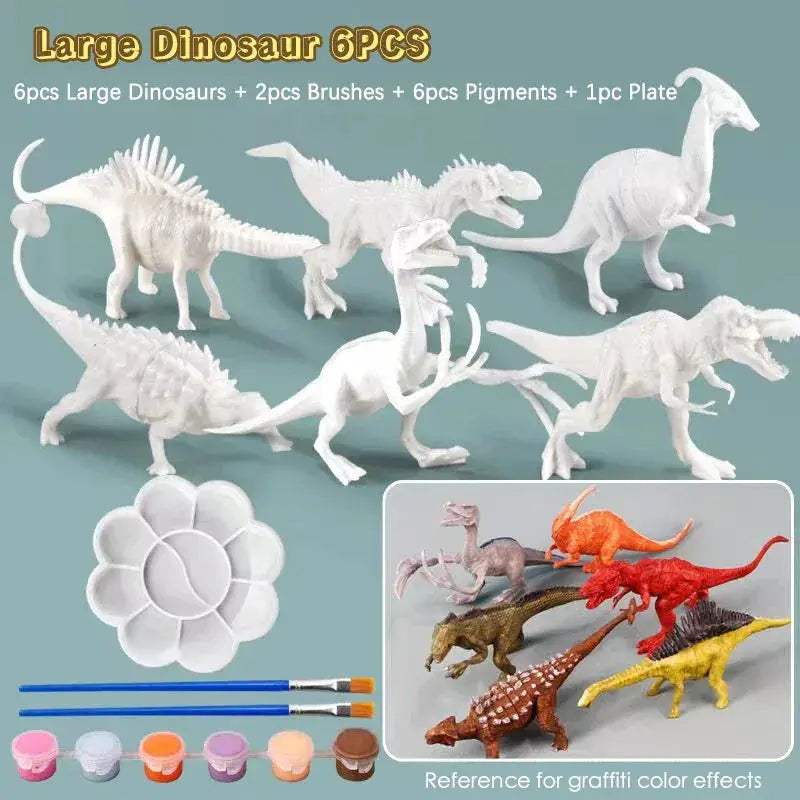 DIY Dinosaur Paint Kit 3D Figures Craft Set for Kids - ToylandEU
