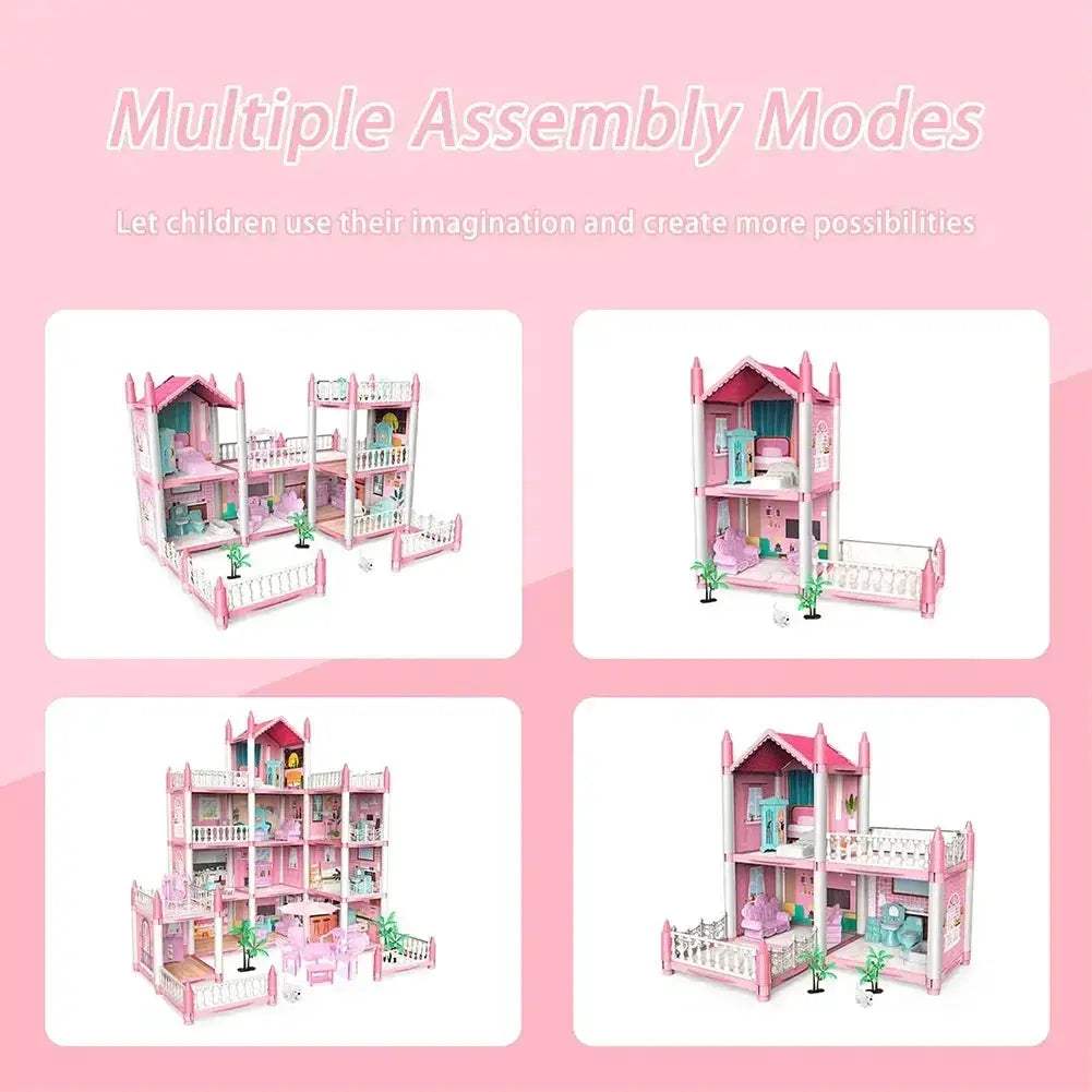 DIY Dollhouse Kit With 4 Dolls And Educational Accessories - ToylandEU