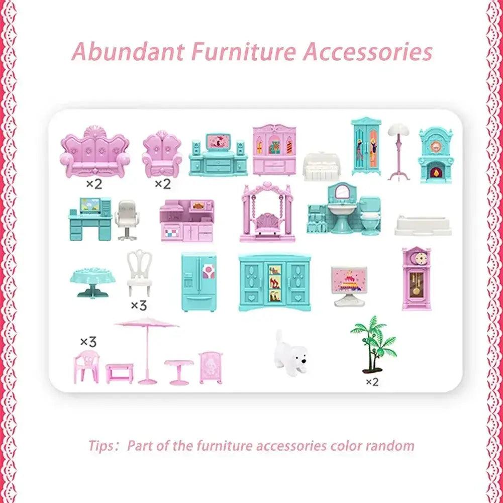  DIY Dollhouse Kit With 4 Dolls Educational Accessories -  ToylandEU™