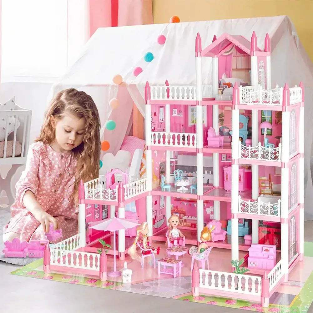  DIY Dollhouse Kit With 4 Dolls Educational Accessories -  ToylandEU™