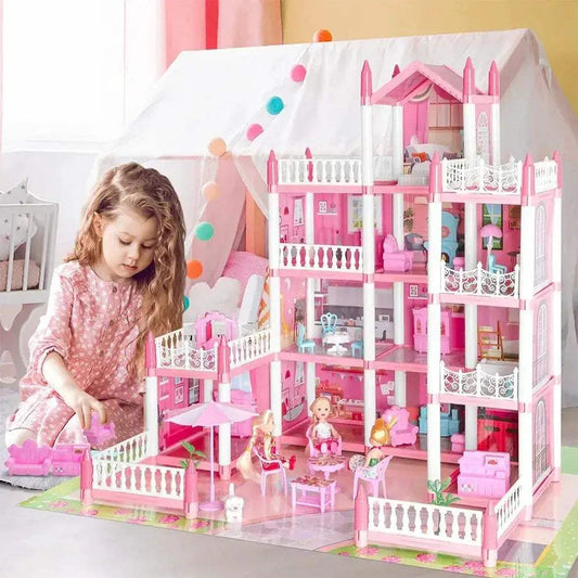  DIY Dollhouse Kit With 4 Dolls Educational Accessories -  ToylandEU™
