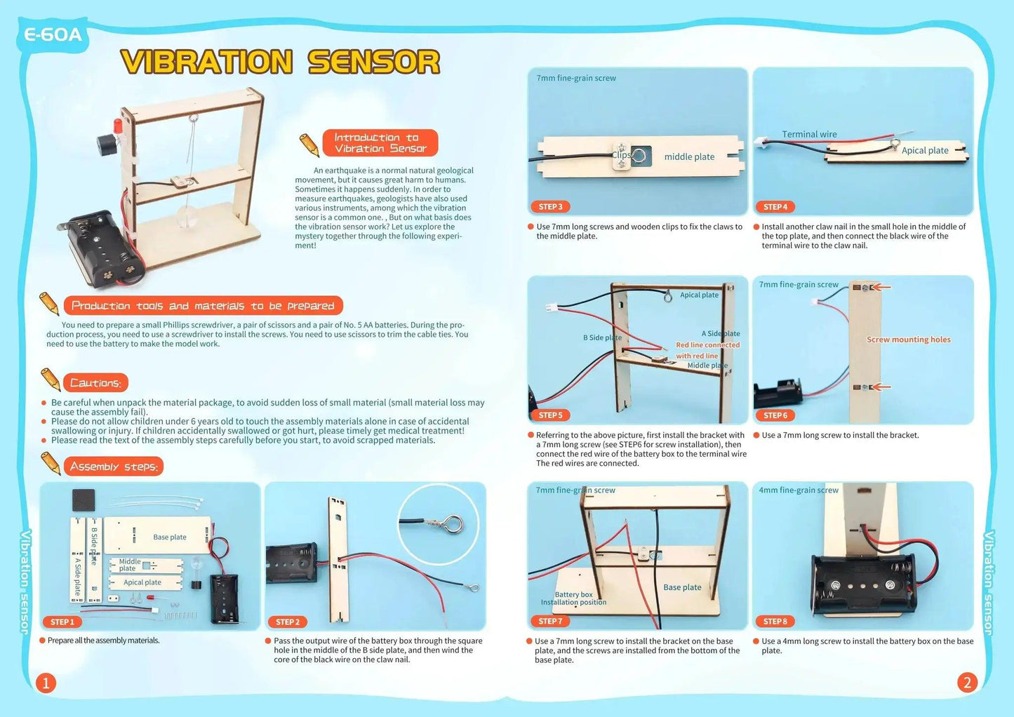  DIY Earthquake Alarm Model STEM Kit for Kids Learning Education -  ToylandEU™