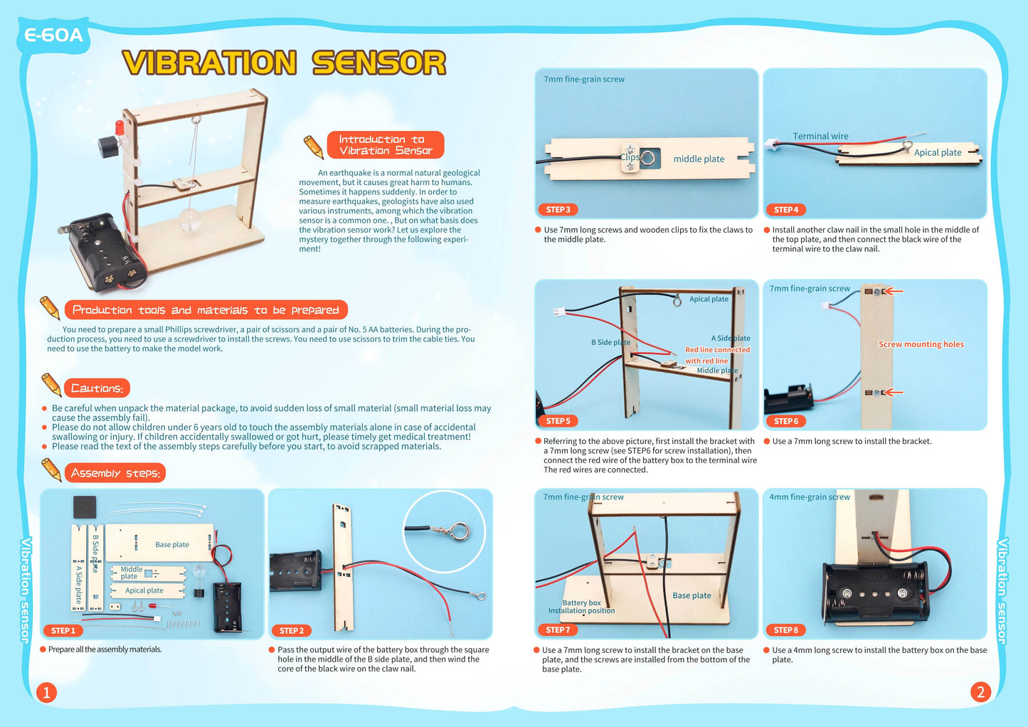 DIY Earthquake Alarm Model STEM Kit for Kids Learning Education - ToylandEU