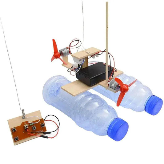  DIY Educational Toys Kit Toys Science Remote Control Wind Ship Model Gifts for Kids Without Bottles -  ToylandEU™