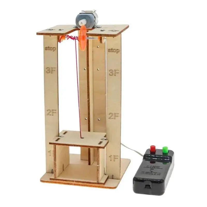  DIY Electric Remote Control Lift Elevator Wooden Model Kit Science School Projects Experiment Science Toys For Kids Education -  ToylandEU™