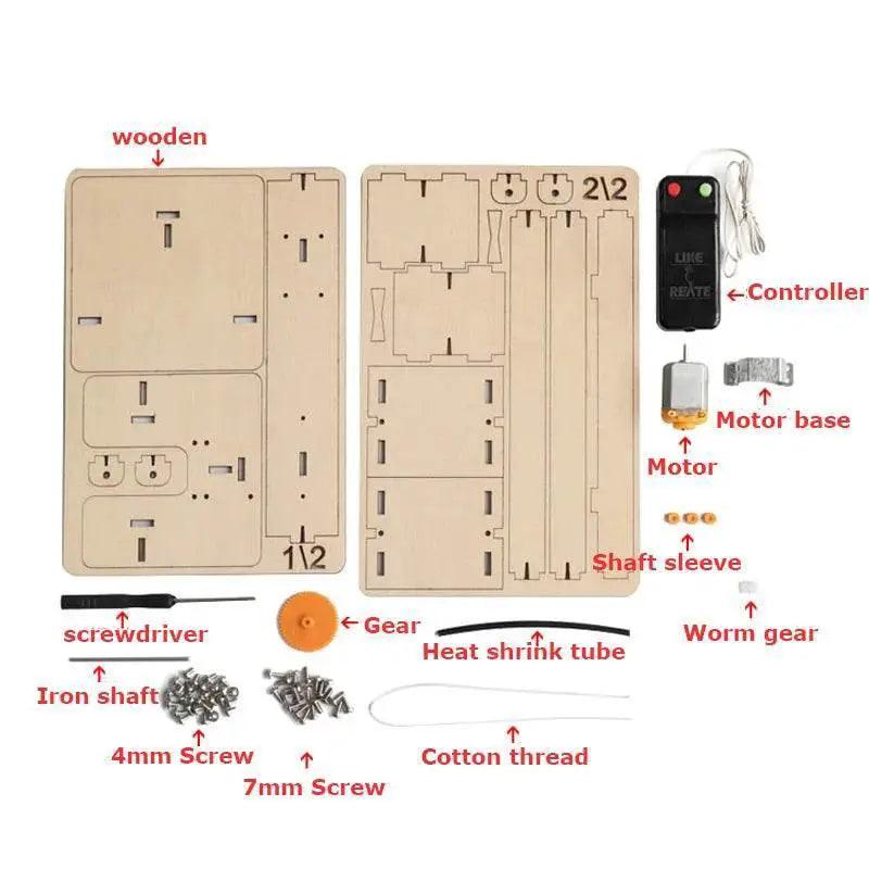  DIY Electric Remote Control Lift Elevator Wooden Model Kit Science School Projects Experiment Science Toys For Kids Education -  ToylandEU™