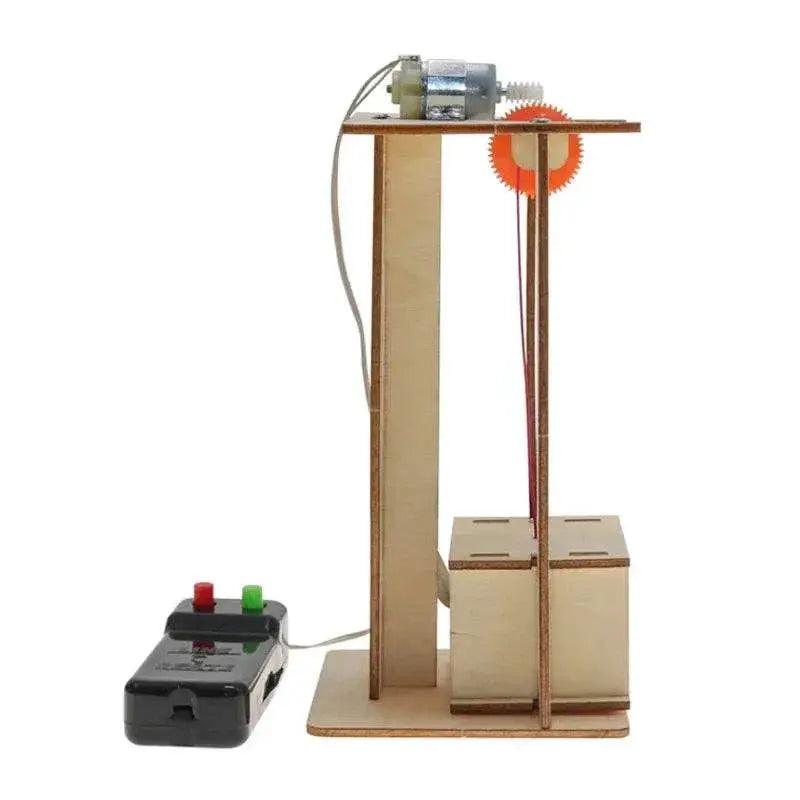  DIY Electric Remote Control Lift Elevator Wooden Model Kit Science School Projects Experiment Science Toys For Kids Education -  ToylandEU™