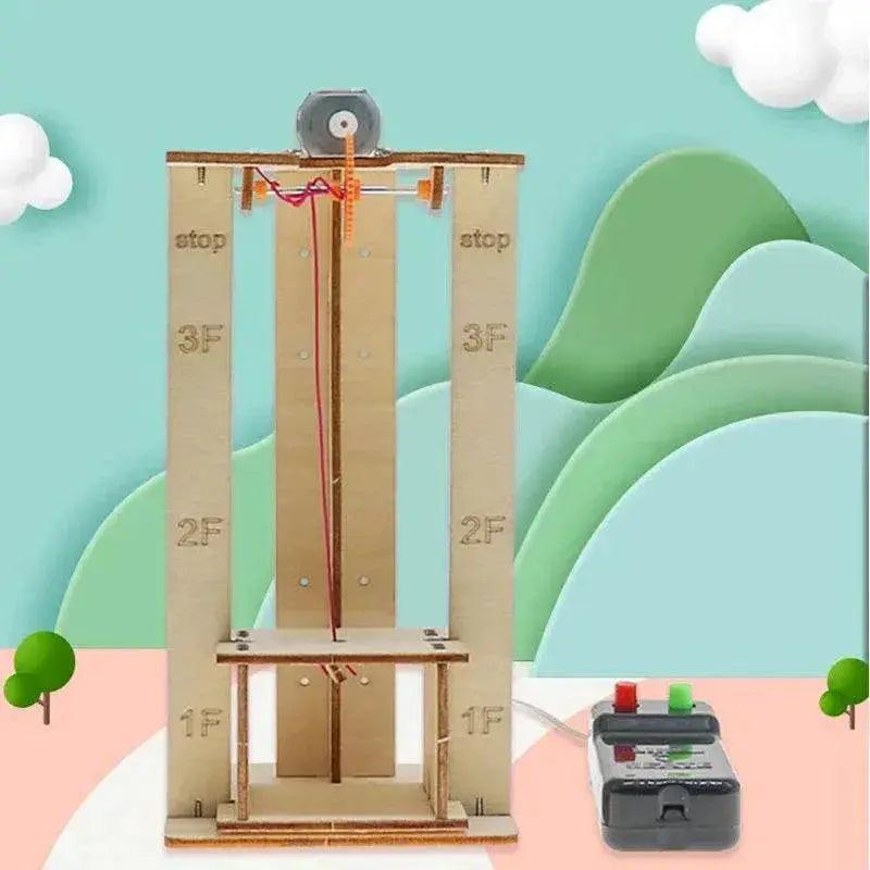  DIY Electric Remote Control Lift Elevator Wooden Model Kit Science School Projects Experiment Science Toys For Kids Education -  ToylandEU™