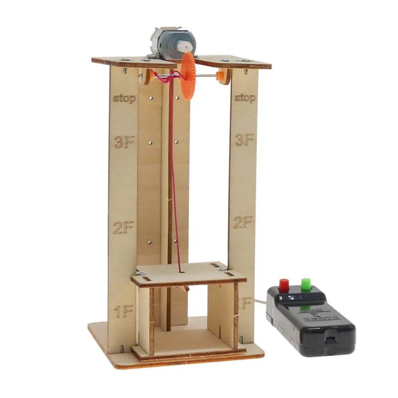 DIY Electric Remote Control Lift Elevator Wooden Model Kit Science School Projects Experiment Science Toys For Kids Education - ToylandEU