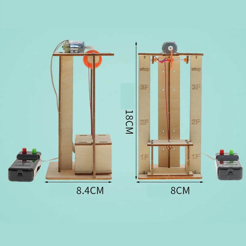 DIY Electric Remote Control Lift Elevator Wooden Model Kit Science School Projects Experiment Science Toys For Kids Education - ToylandEU
