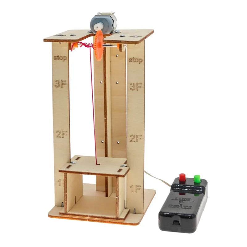 DIY Electric Remote Control Lift Elevator Wooden Model Kit Science School Projects Experiment Science Toys For Kids Education - ToylandEU
