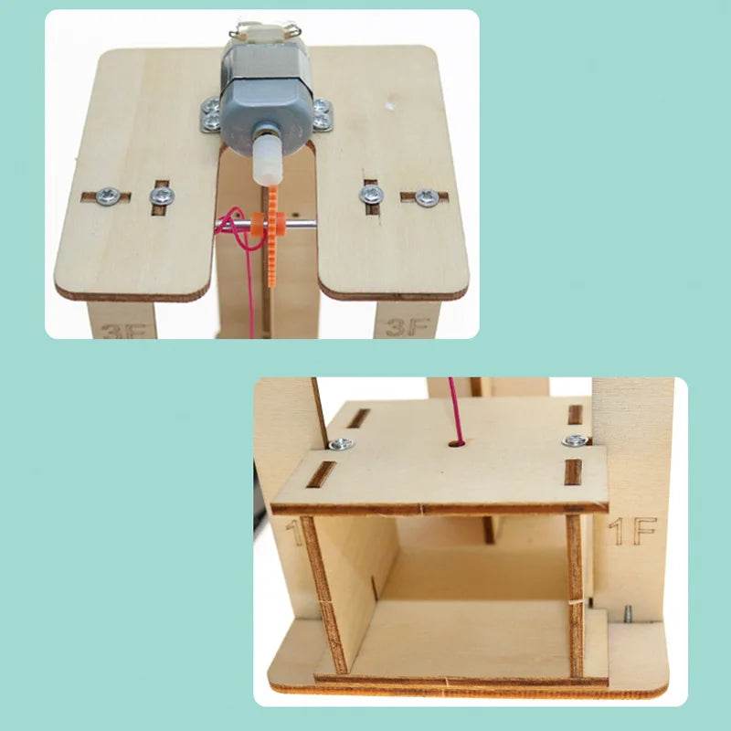 DIY Electric Remote Control Lift Elevator Wooden Model Kit Science School Projects Experiment Science Toys For Kids Education - ToylandEU