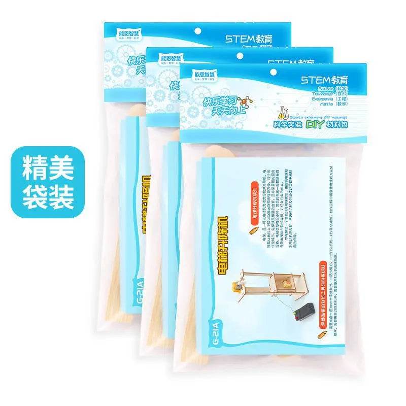 DIY Electric Remote Control Lift Elevator Wooden Model Kit Science Toys for Kids Education - ToylandEU