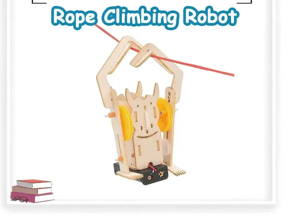 DIY Electric Robot Rope Climbing Kids Science Discovery Toy STEM Education Physics Experiment Kit School Project Art Craft Toy - ToylandEU