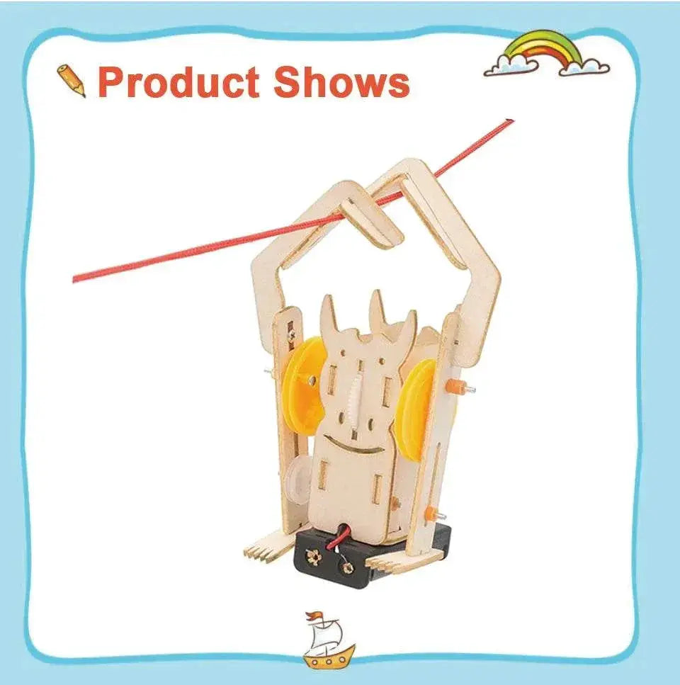 DIY Electric Robot Rope Climbing Kids Science Discovery Toy STEM Education Physics Experiment Kit School Project Art Craft Toy - ToylandEU
