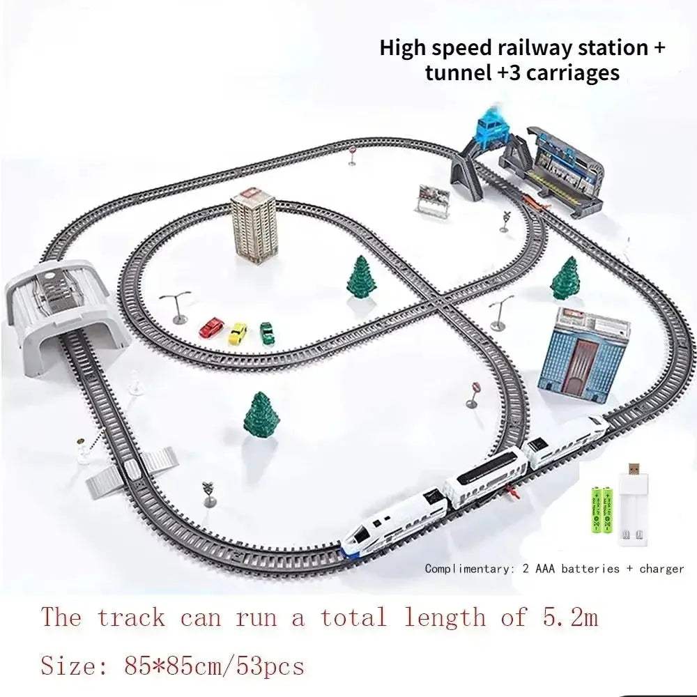 DIY Electric Train Set For Kids With Realistic Rail Tracks - ToylandEU